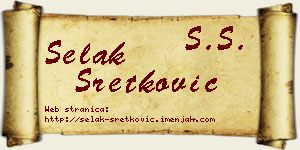 Selak Sretković vizit kartica